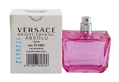 Bright Crystal Absolu  By Versace 3.0oz./90ml Edp Spray Women New Same As Pictur • $49.70