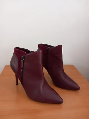 £9.95 • Buy Used Burgundy  Ankle Boots By Next Size Uk 8=EU 42