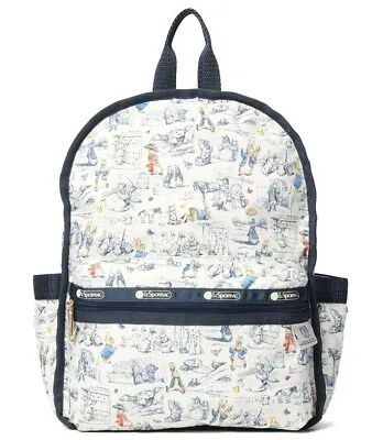 Lesportsac Peter Rabbit U166 TOILE DE JOUY ROUTE SM BACKPACK Bag Purse Tote • $109.99