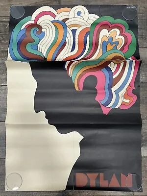 Original 1967 Bob Dylan Poster 22” X 33” Milton Glaser Psychedelic Mid Century • $111.99