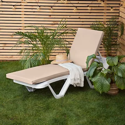 Stone Outdoor Recliner Cushion Garden Pad For Resol Master & Marina Sun Lounger • £34.97