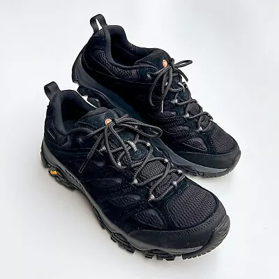 NEW Merrell Men's Moab 3 Lace-Up Waterproof Hiking Shoes (Black Night) Size 11 • $50