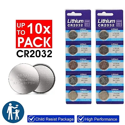 CR2032 Lithium Coin Cell Button 3V Battery  Electric Device Watch Tv 5/10Pcs Au • $7.99