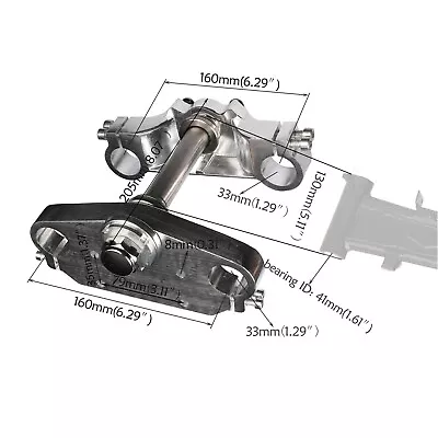 Handle Bar Triple Clamp Tree Fits 33mm Front Forks Dirt Pit Bike 50cc 70cc 110cc • $59.46