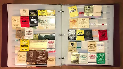 Vintage Match Cover Album W/ Huge Collection Of Matchbooks Motels& Steak Houses • $49.99