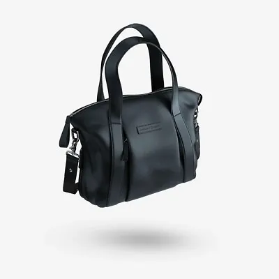 Storksak Bugaboo Leather Black Luxury Baby Changing Bag • £59.99