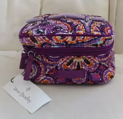 VERA BRADLEY Iconic Soft Zip Travel Jewelry Case - Dream Tapestry Purple - NWT • $39.95