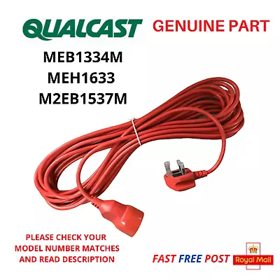 QUALCAST MEB1334M Lawnmower Plug In Mains Power Cable Lead 10 Meter FAST POST • £25.75