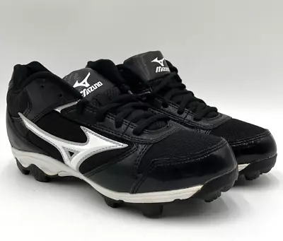 NEW Mizuno Franchise 6 MID Unisex Kids' Baseball Cleat Black US Size 4.5 NIB • $13.99