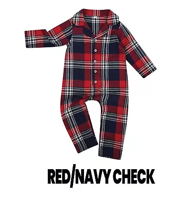 Larkwood Tartan All-in-one Baby Toddler Night Sleeping Dress LW074 • £13.49