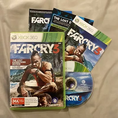 Far Cry 3 Xbox 360 Game + Manual *FREE SHIPPING* PAL Xbox Games Ubisoft • $5.35