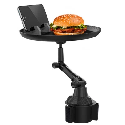 $23.56 • Buy Car Swivel Mount Holder Cup Slot Fixed Coffee Table With Phone Stand Food Tray