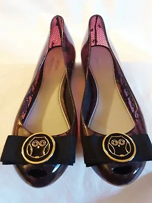 Melissa X Jason Wu Girls Shoes Size 5 Lace Printed Jelly Flat   • $25.19