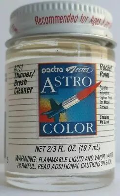 Pactra Astro Color AC51 2/3oz Model Paint Thinner Air Brush Brushes Cleaner • $7.99