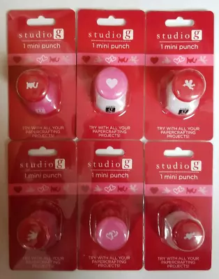 Hampton Art Studio G Love Valentine Mini Punch - Set Of 6 Heart Cupid Dove • $24.99