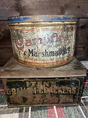 Vintage Campfire Marshmallow And Graham Cracker Tin • $140