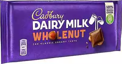 Cadbury Dairy Milk Chocolate Whole Nut Bar (120g) - Pack Of 2 Gift Hamper • £9.99