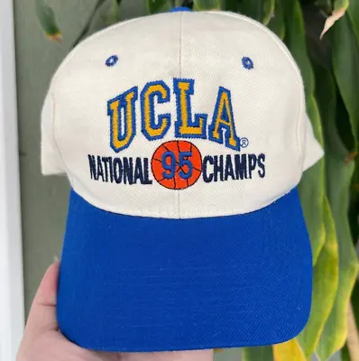 Vintage 1995 UCLA Basketball National Champions Snapback Hat NCAA Embroidered • $40