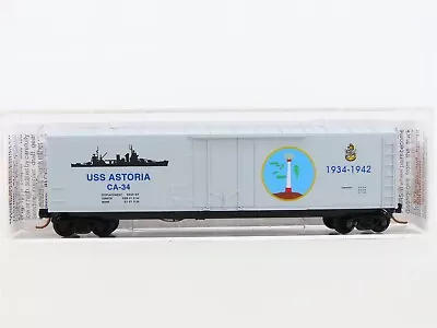 N Scale Micro-Trains MTL 03800410 USS Astoria Navy Series 50' Box Car #CA-34 • $19.95