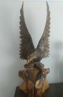 Vintage Carved Wooden Eagle. 48 Cm. • £22.85