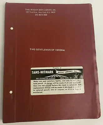 TWO GENTLEMEN OF VERONA / William Shakespeare 1973 Musical Play RENTAL Script • $200