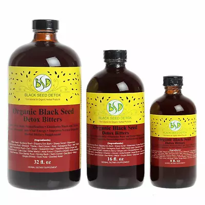 Black Seed Detox Bitters - 100% Pure Natural Organic Vegan Herbal Dietary Body • $29.95