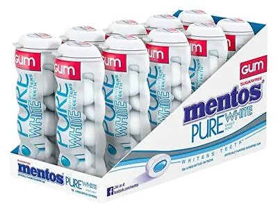 Mentos Gum - Pure White Sweet Mint Sugarfree - Pack Of 10 • $24.99