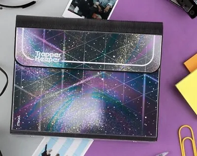 Mead Trapper Keeper Binder/80s 90s Retro/Glitter Galaxy/ 1 /With 2 Folders/ New • $39.99