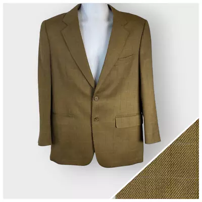 Vintage Mens Blazer | Brown | Silk Cashmere Blend | 42  Chest • $26.99