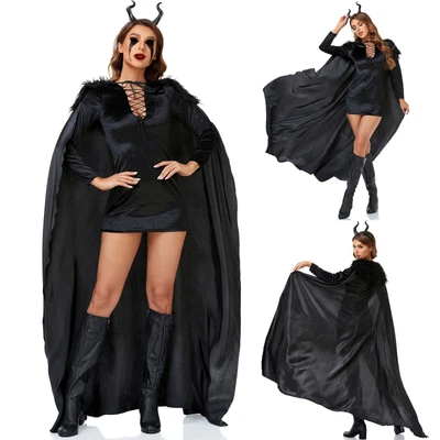$66.26 • Buy Halloween Costumes Cape Sleeping Spell Evil Girl Cosplay Suit
