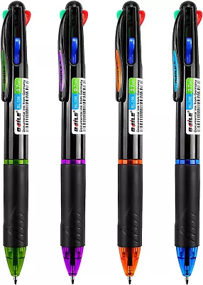 4 Pack Multicolor Ballpoint Pens 4-In-1 0.7Mm Colored Retractable Ballpoint Gift • $8.54