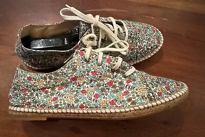 Minelli Womens Floral Casual Walking Fashion Espadrille Footbed Sz 8-8.5 • $19.50