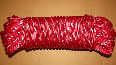 5/16  (8mm) X 75' Sail/Halyard Line Double Braid Polyester Sheets Boat Rope • $33