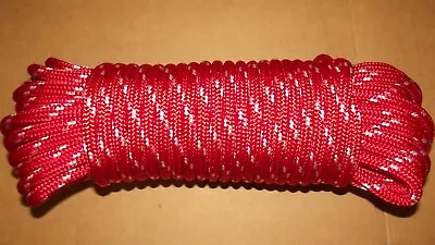 5/16  (8mm) X 85' Sail/Halyard Line Double Braid Polyester Sheets Boat Rope • $37