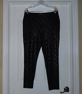 Chico's ZENERGY SO SLIMMING HOUNDSTOOTH LEGGING Sze 2 Large 12 14 Black Pant NWT • $23.99