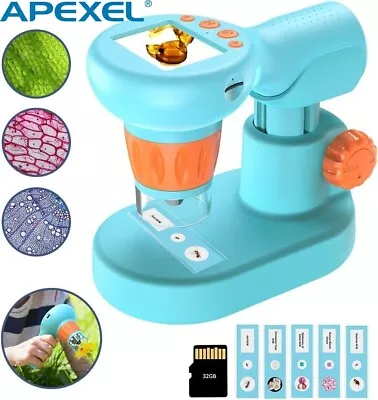 APEXEL 800X Children Digital Microscope With LCD Screen Zoom Microscopes For Kid • $49.99