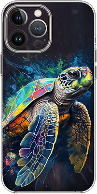 Turtle Ocean Sea Cute Paint Splatter Case Cover Silicone / Shockproof / MagSafe • $17.95