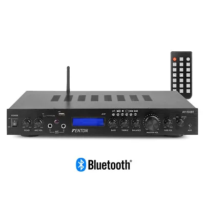 AV-150 5 Channel Amplifier Home Cinema Surround Sound System Bluetooth FM USB • £97.99