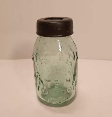 Mini Mason Jar Oil Lamp Mason's Patent 1858 2.5 Inches • $10