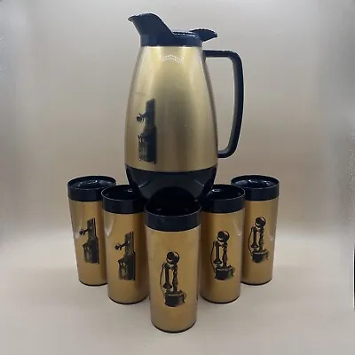 Vintage Thermo Serv Insulated Set - Pitcher And Tumblers - 6 PC • $34.99