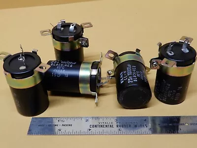 Elna 10000uf 25V Electrolytic Capacitors Qty 5 NOS With Clamps 30x50mm • $20