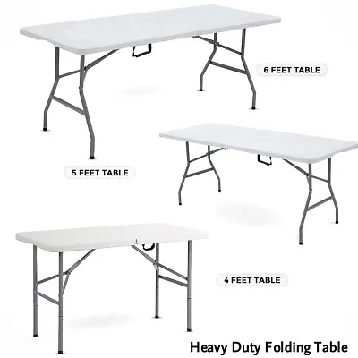 Catering Camping Heavy Duty Folding Trestle Table Picnic BBQ Party 4ft 5ft & 6ft • £25.85