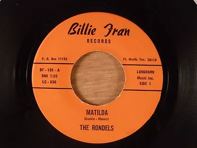 The Rondels  Matilda/Roma  Rock & Roll 1963 Billie Fran Records • $0.98