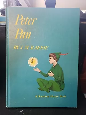 1957 Vintage Peter Pan Hardcover Book By J.M Barrie Random House New York  ￼ • $18.95