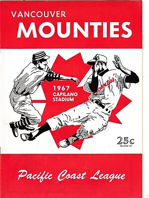 Vancouver Mounties Baseball 1967 Pacific Coast League Program • $14.57