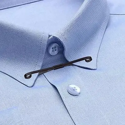 Tie Collar Bar Pin Shirt Collar Clip Cravat Clasps Necktie Pinch For Men's • £5.78