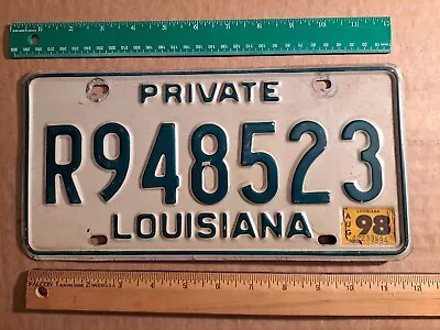 License Plate Louisiana 1998 Private (truck) R 948523 • $9.99