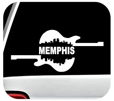 Memphis Electric Guitar Decal Sticker Car SUV Rock Hard Cafe Elvis Blues B1017 • $3.58