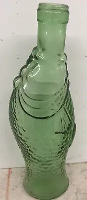 Vintage Green Glass Wine Fish Bottle • $19