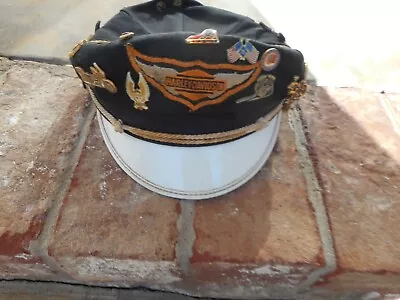 Vintage 50s Harley Davidson Fitted Captain Cap Hat Men’s • $300